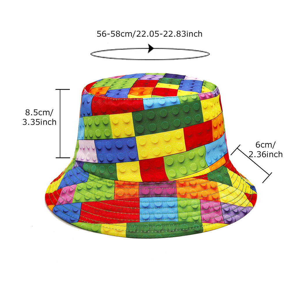 Wholesale Building Blocks Print Bucket Hat
